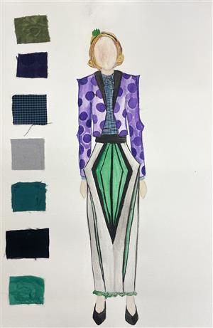 art fashion swatches and woman